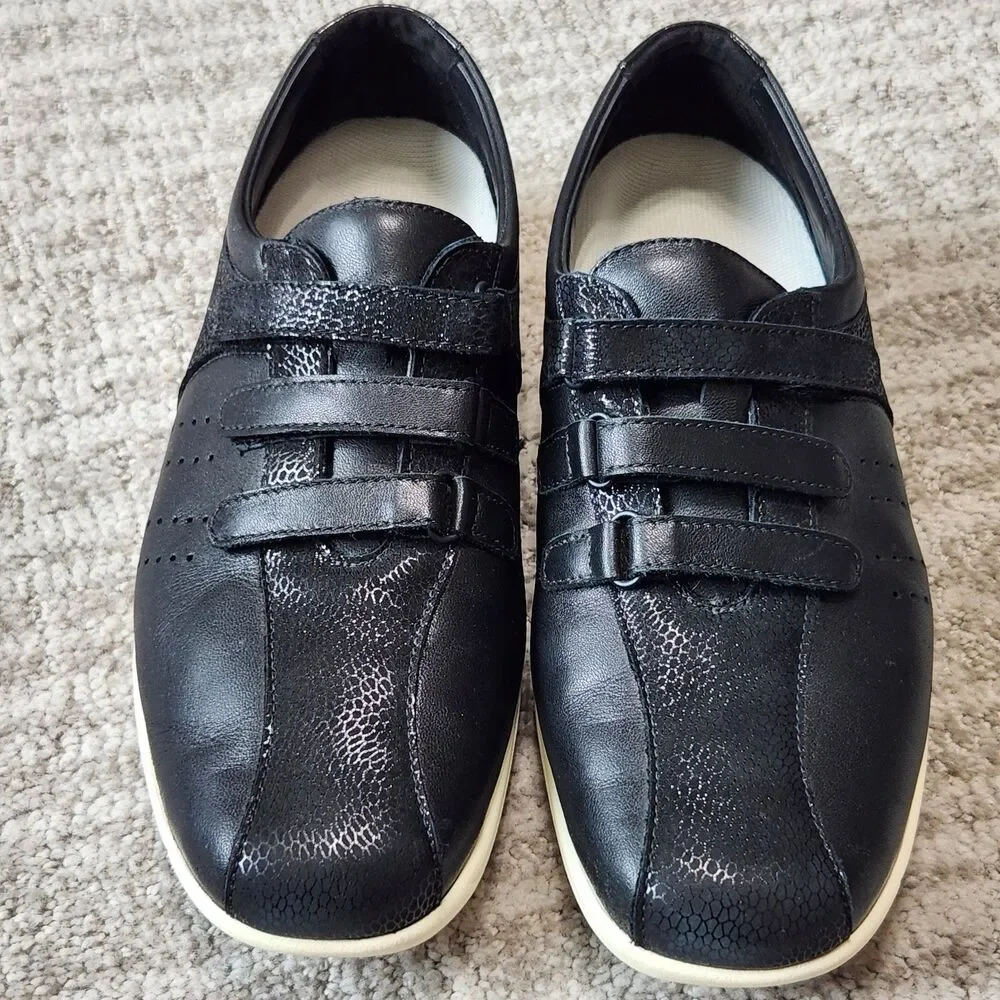 SAS women's Race Time Walking shoes black multi hook loop size 9